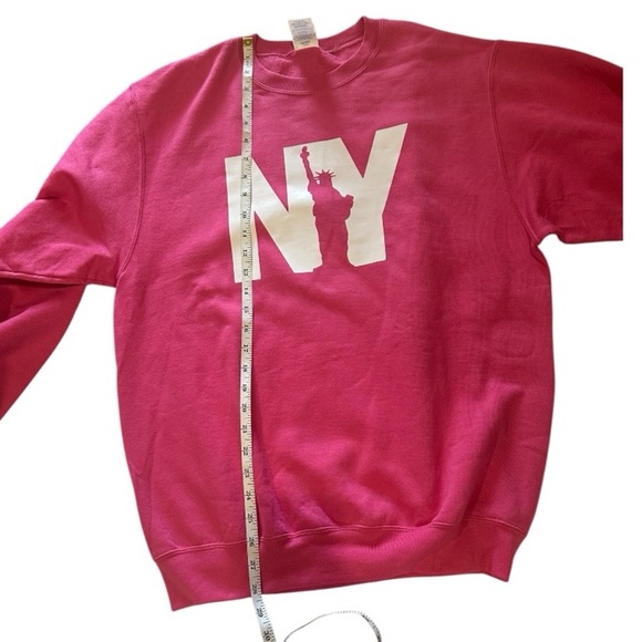 Port & Company NY Graphic Sweatshirt - Hot Pink, Size Medium - Picture 6 of 7